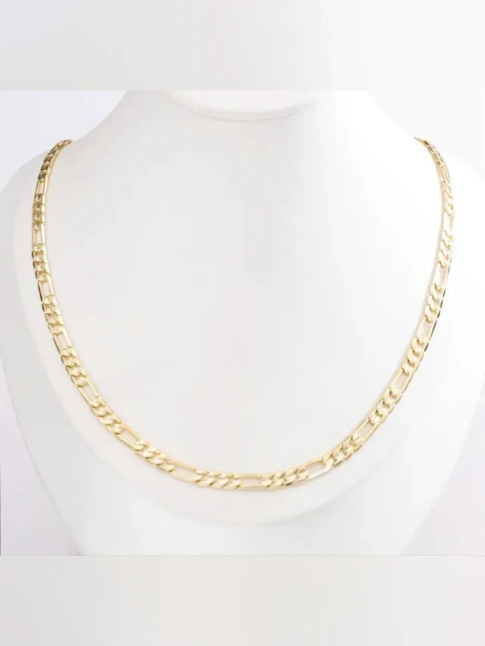 14k Gold Plated Gold Figaro Chain Necklace